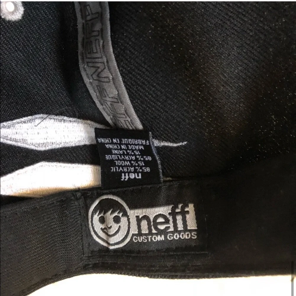 Neff headwear baseball hat black silver grey summer snap back spring skateboard